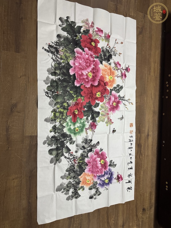 古玩字畫花開富貴真品鑒賞圖