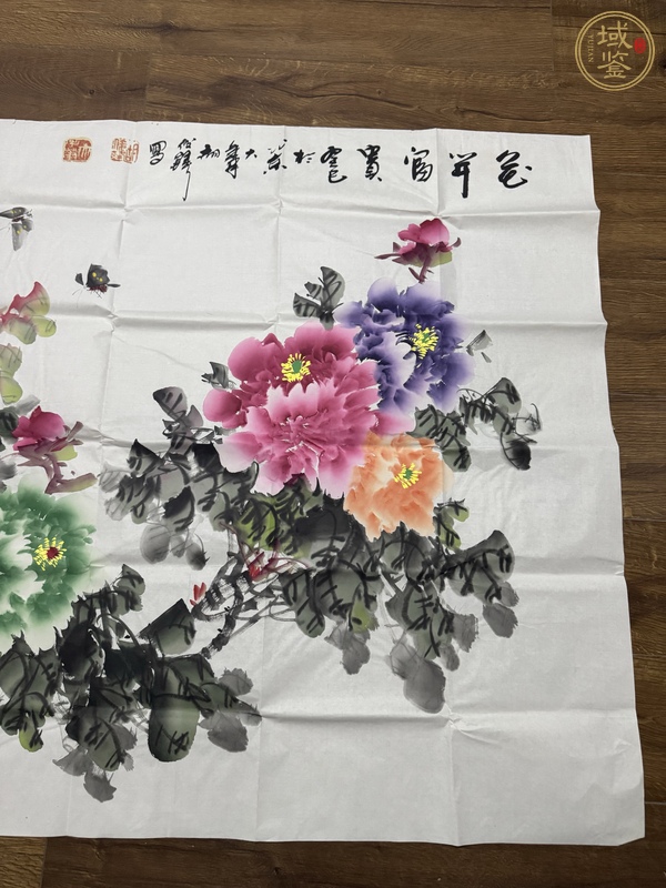 古玩字畫花開富貴真品鑒賞圖