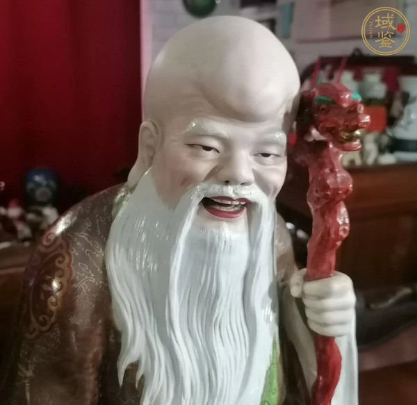 古玩陶瓷壽星塑像真品鑒賞圖