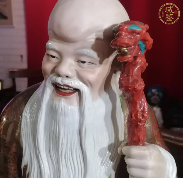 古玩陶瓷壽星塑像真品鑒賞圖