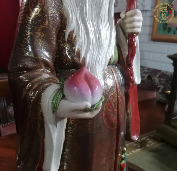 古玩陶瓷壽星塑像真品鑒賞圖