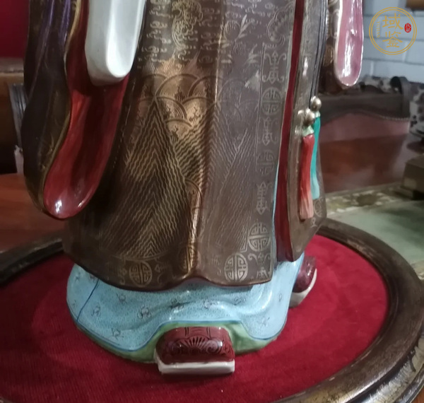 古玩陶瓷壽星塑像真品鑒賞圖