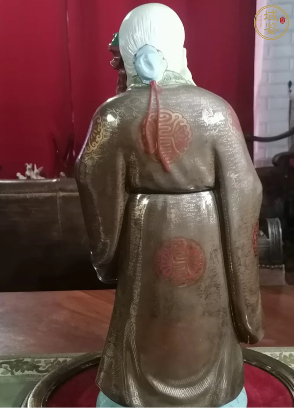 古玩陶瓷壽星塑像真品鑒賞圖