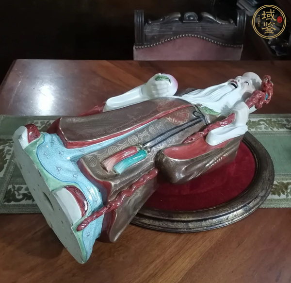古玩陶瓷壽星塑像真品鑒賞圖