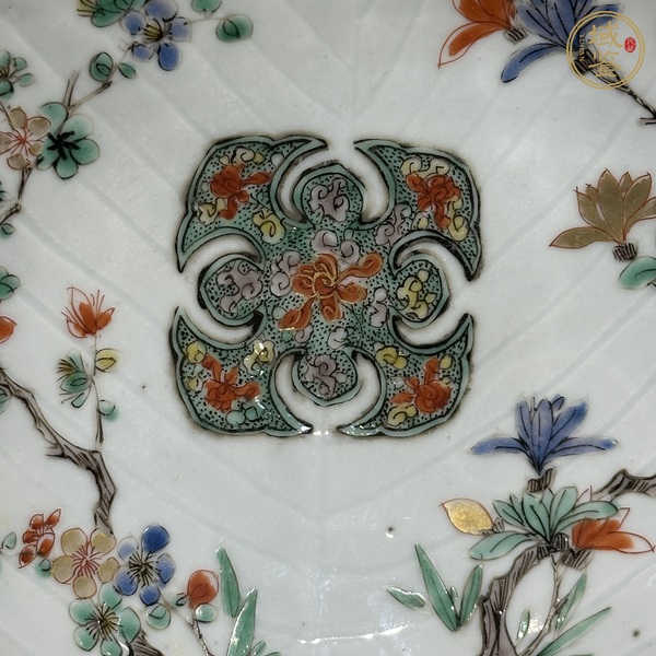 古玩陶瓷青花五彩貝殼盤(pán)真品鑒賞圖