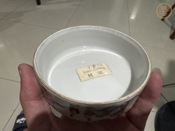 古玩陶瓷嬰戲紋粉彩疊盒真品鑒賞圖