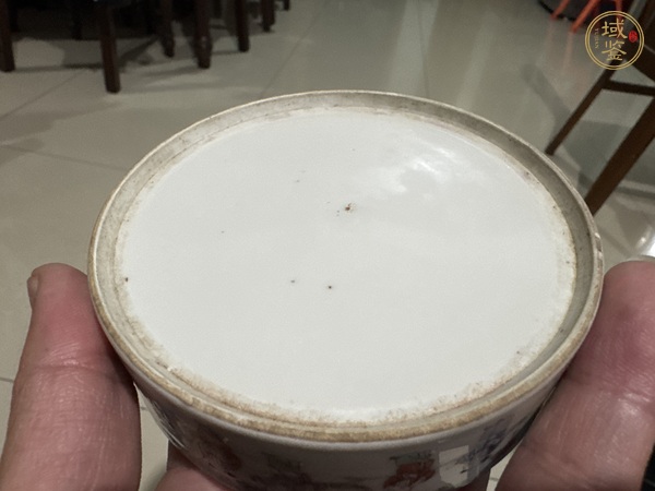 古玩陶瓷嬰戲紋粉彩疊盒真品鑒賞圖