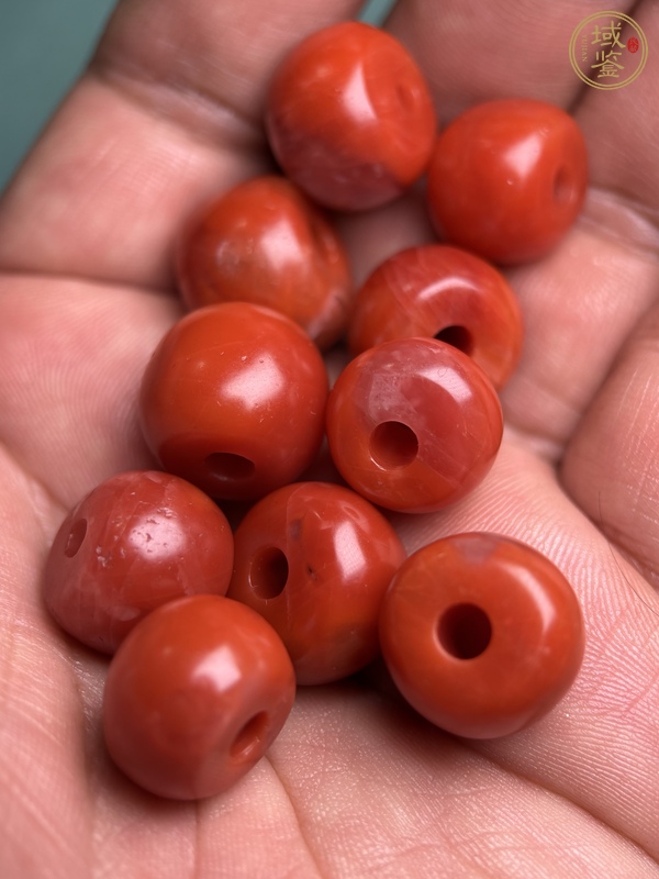 古玩玉器藏傳南紅珠子真品鑒賞圖