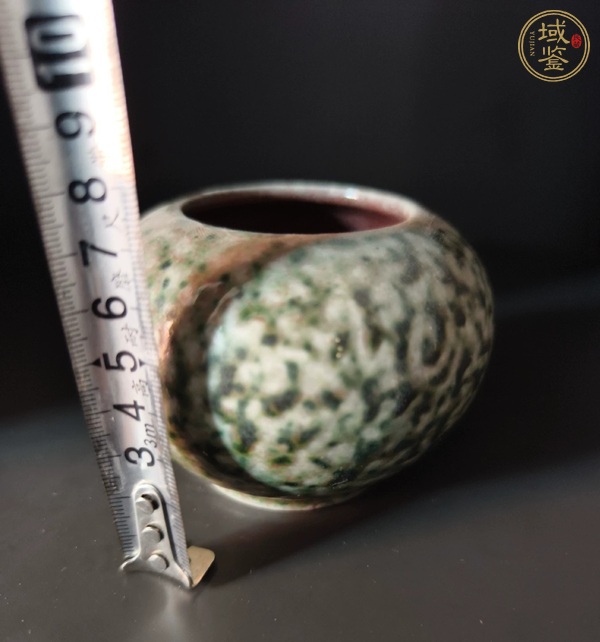 古玩陶瓷豇豆紅釉水盂真品鑒賞圖