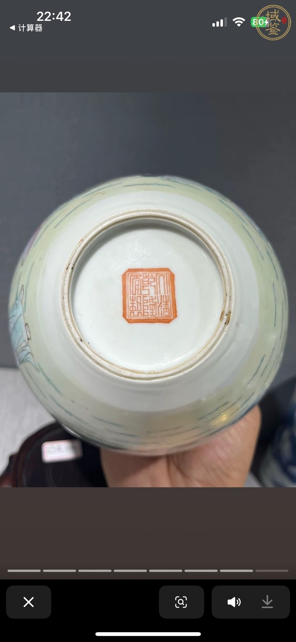 古玩陶瓷粉彩人物故事罐真品鑒賞圖