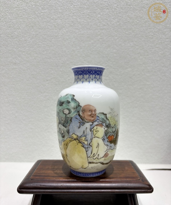 古玩洞石人物花瓶真品鑒賞圖