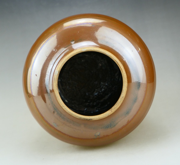 古玩陶瓷精品:明代耀州窯紫金釉茶葉罐拍賣，當前價格115元