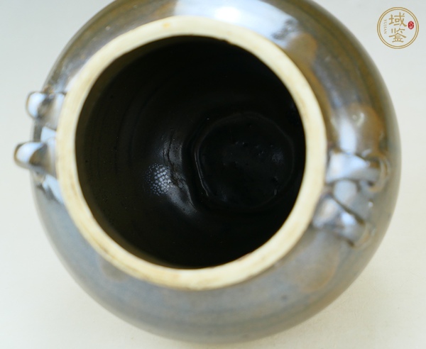 古玩陶瓷定窯系茶葉末釉四系罐真品鑒賞圖