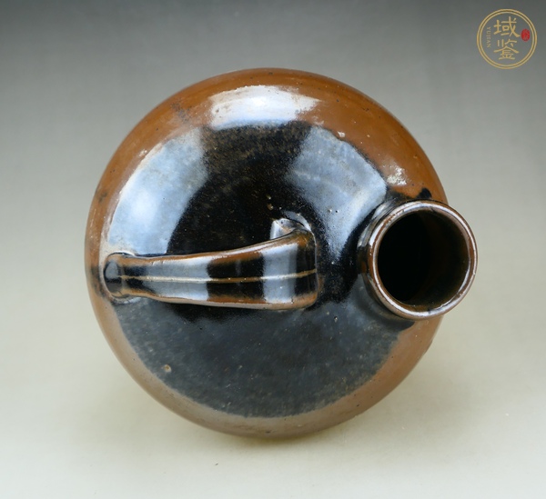 古玩陶瓷耀州窯紫金釉絲毫提壺真品鑒賞圖