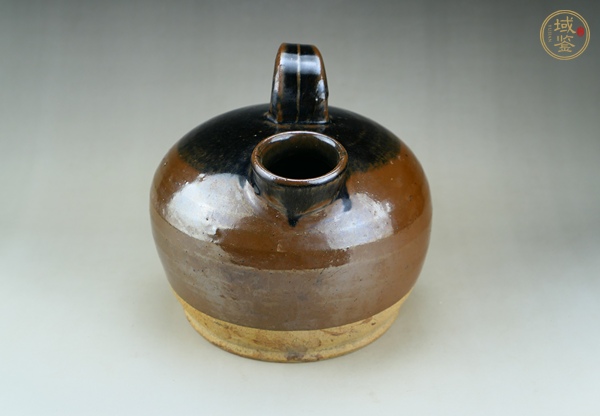 古玩陶瓷耀州窯紫金釉絲毫提壺真品鑒賞圖