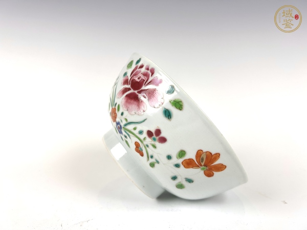 古玩陶瓷清早期·粉彩花卉碗真品鑒賞圖