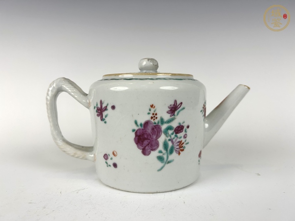 古玩陶瓷清早期·粉彩花卉執(zhí)壺真品鑒賞圖