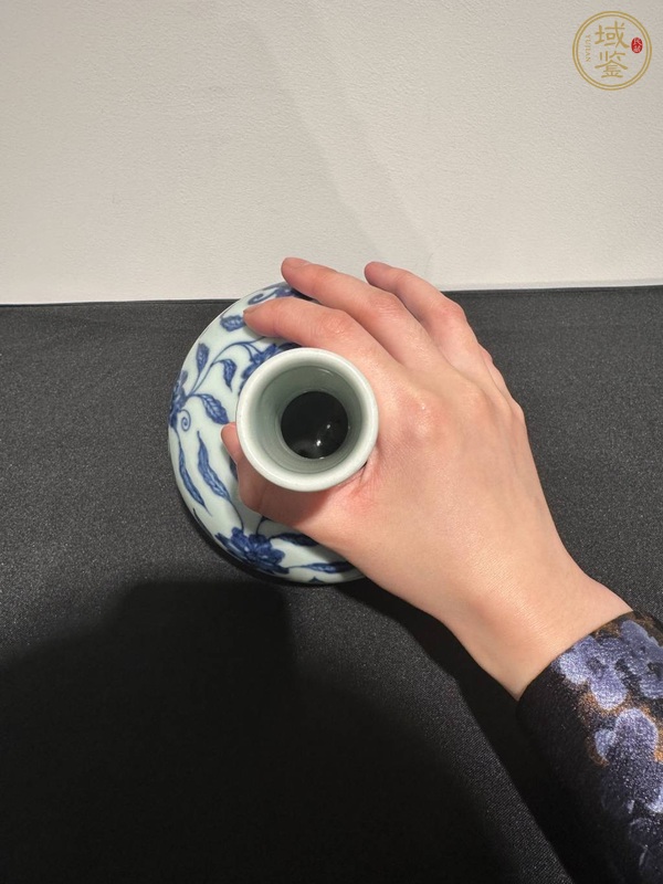 古玩陶瓷雍正仿宣窯青花天球瓶真品鑒賞圖