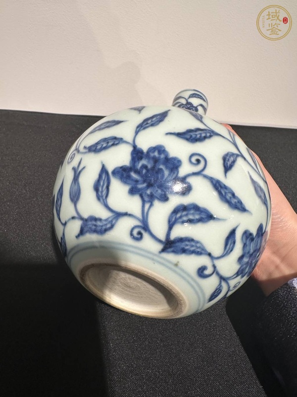 古玩陶瓷雍正仿宣窯青花天球瓶真品鑒賞圖