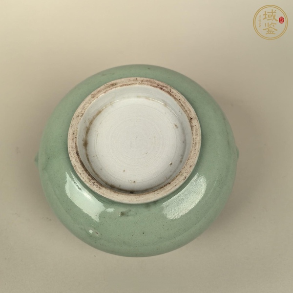 古玩陶瓷晚清民國 青釉獸耳爐真品鑒賞圖
