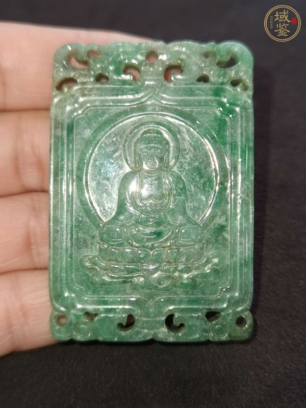 古玩玉器翡翠雕“佛牌”真品鑒賞圖