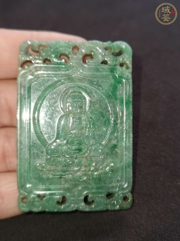 古玩玉器翡翠雕“佛牌”真品鑒賞圖