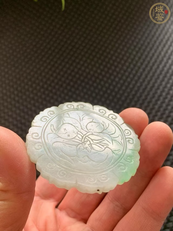 古玩玉器翡翠雕“福壽將軍扣”真品鑒賞圖
