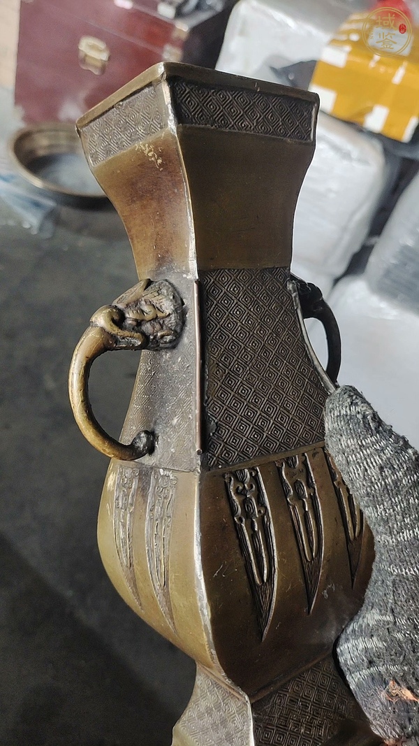 古玩銅器銅瓶真品鑒賞圖