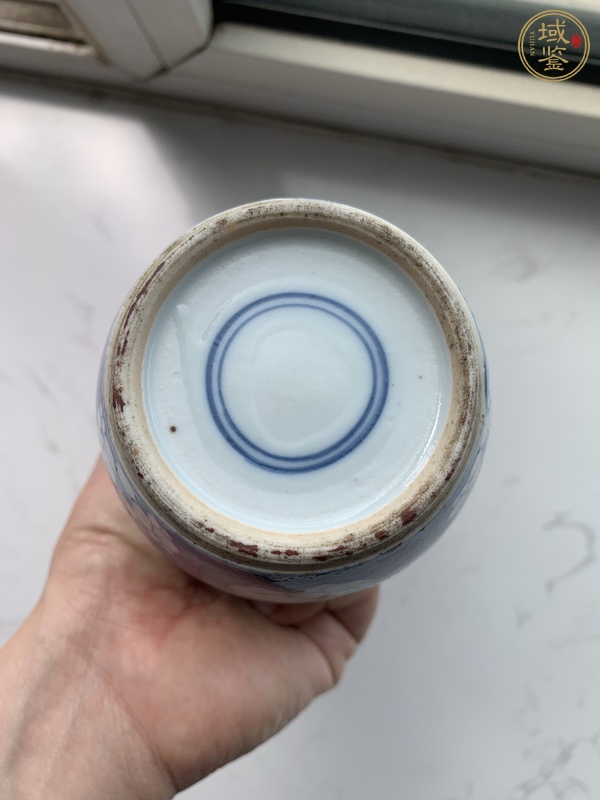 古玩陶瓷青花留白冰梅紋罐真品鑒賞圖