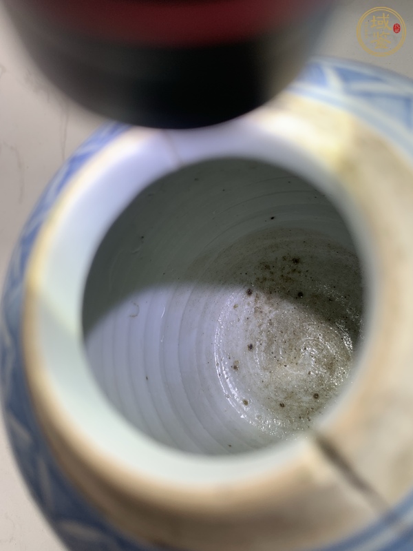 古玩陶瓷青花留白冰梅紋罐真品鑒賞圖