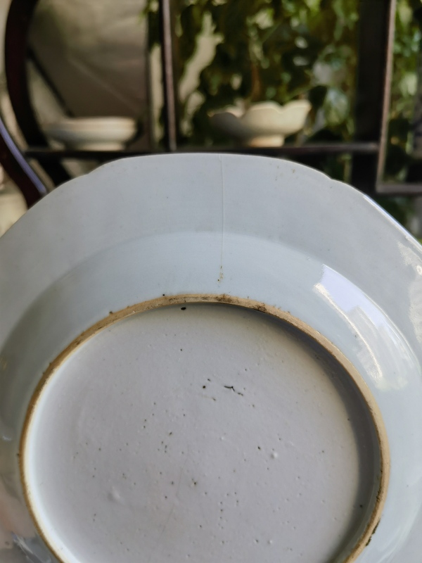 古玩陶瓷青花花卉紋八方盤拍賣，當前價格380元