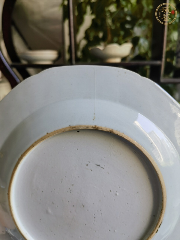 古玩陶瓷青花花卉紋八方盤真品鑒賞圖