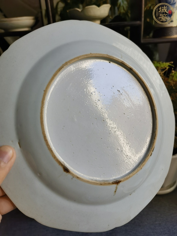 古玩陶瓷青花花卉紋八方盤真品鑒賞圖