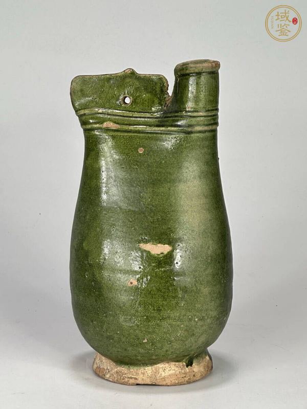 古玩陶瓷綠釉皮囊壺真品鑒賞圖