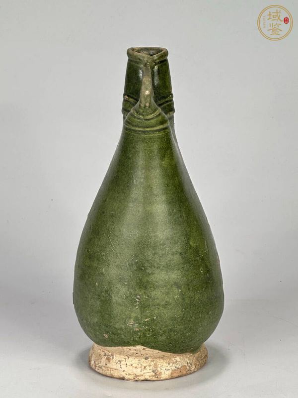 古玩陶瓷綠釉皮囊壺真品鑒賞圖