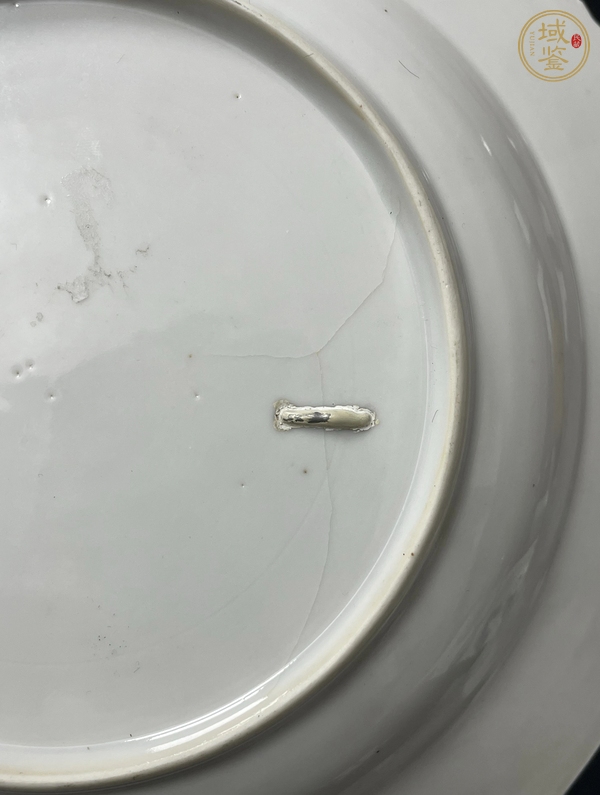 古玩陶瓷山水紋青花盤真品鑒賞圖