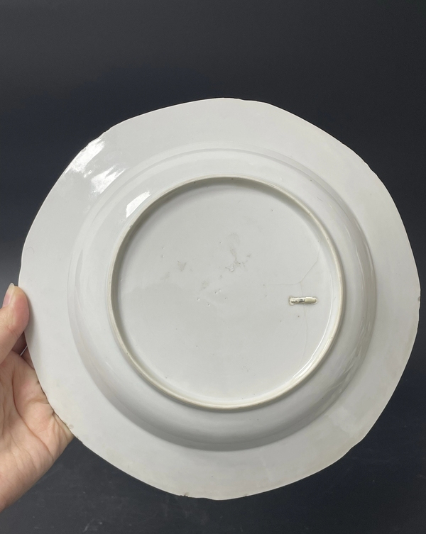 古玩陶瓷山水紋青花盤拍賣，當前價格88元