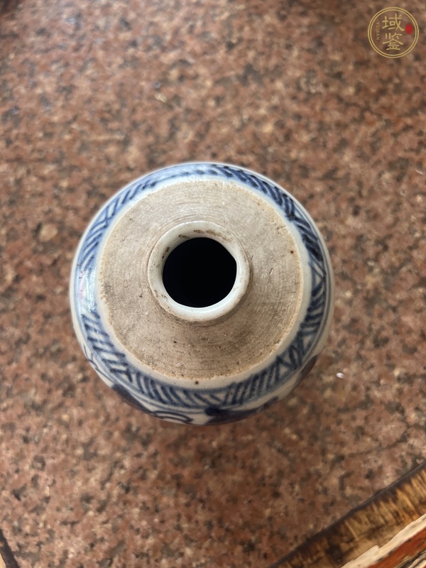 古玩山水紋青花罐真品鑒賞圖