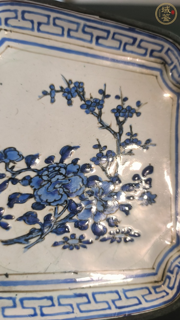 古玩陶瓷銅胎畫琺瑯花卉紋盤真品鑒賞圖