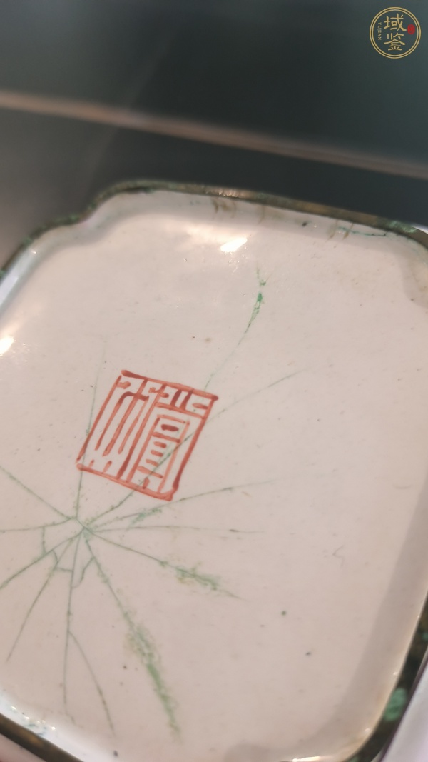 古玩陶瓷銅胎畫琺瑯花卉紋盤真品鑒賞圖