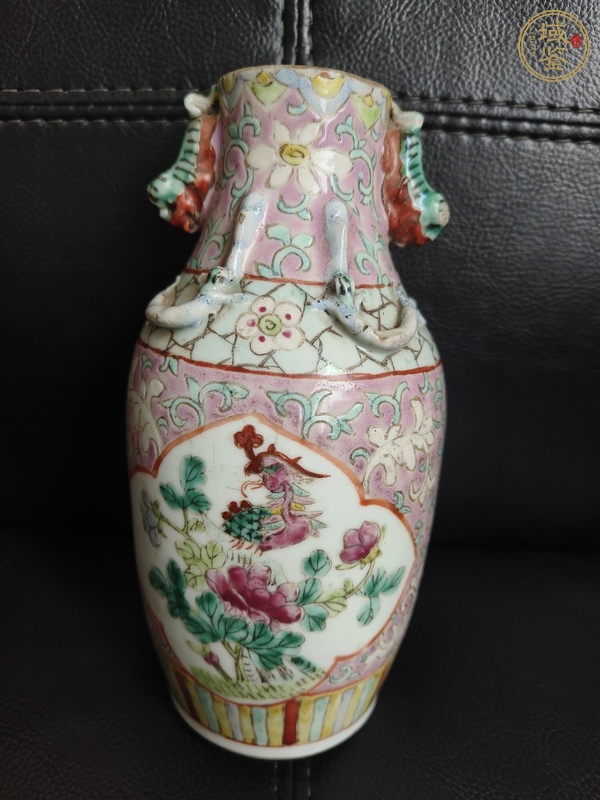 古玩陶瓷粉彩瓶真品鑒賞圖