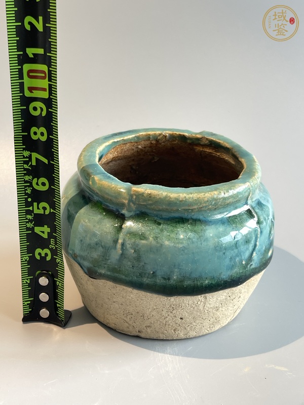 古玩陶瓷綠釉罐真品鑒賞圖