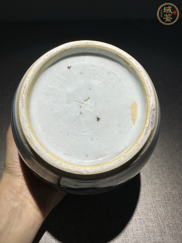 古玩陶瓷青花垂釣圖罐真品鑒賞圖