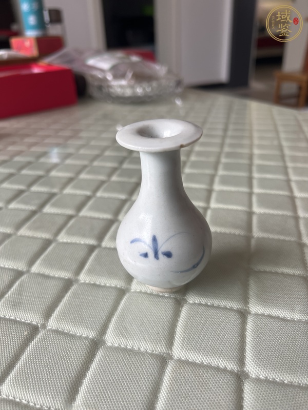 古玩陶瓷花卉紋青花玉壺春瓶真品鑒賞圖