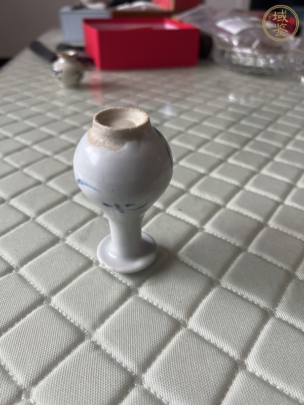 古玩陶瓷花卉紋青花玉壺春瓶真品鑒賞圖