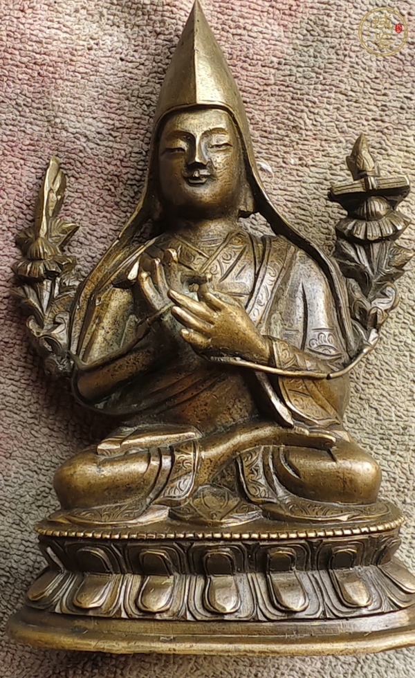 古玩銅器宗喀巴真品鑒賞圖