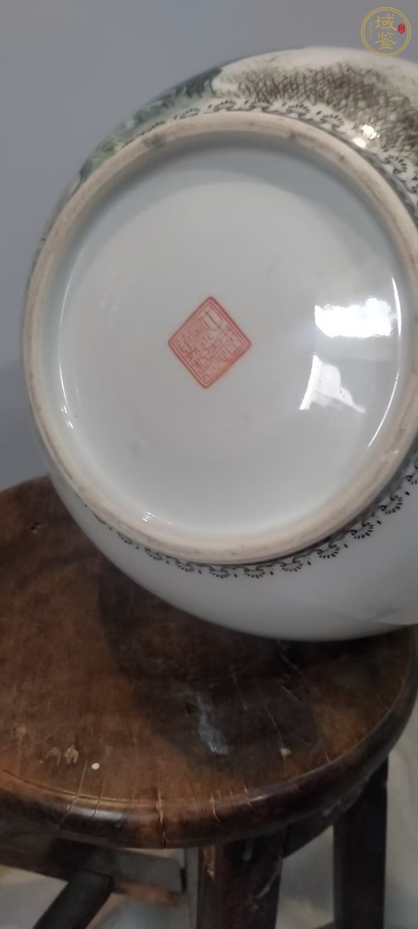 古玩陶瓷粉彩花鳥賞瓶真品鑒賞圖