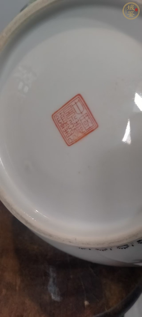 古玩陶瓷粉彩花鳥賞瓶真品鑒賞圖