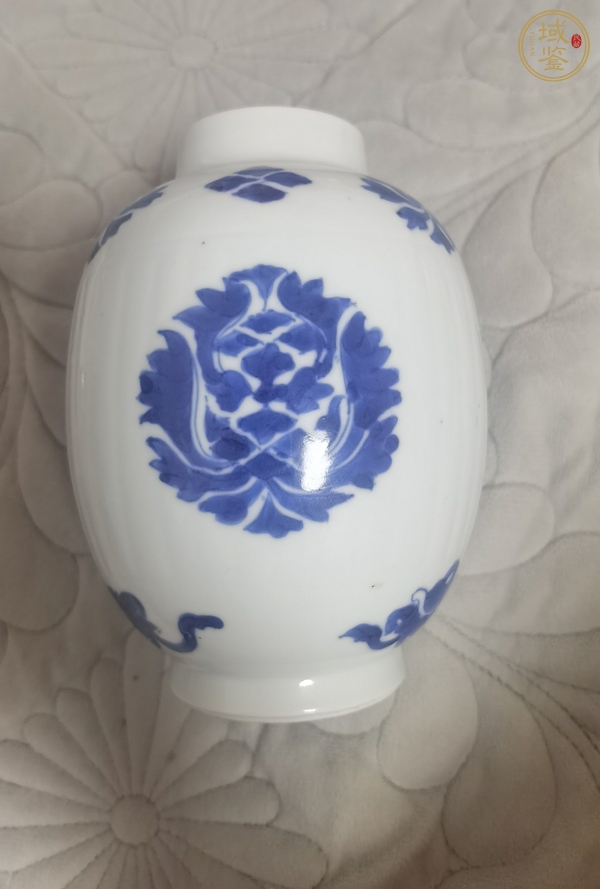 古玩陶瓷青花團(tuán)花紋蓋罐一對(duì) 真品鑒賞圖