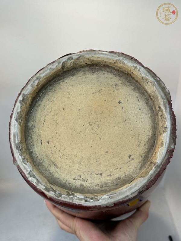 古玩陶瓷清中期鈞紅釉大瓶真品鑒賞圖